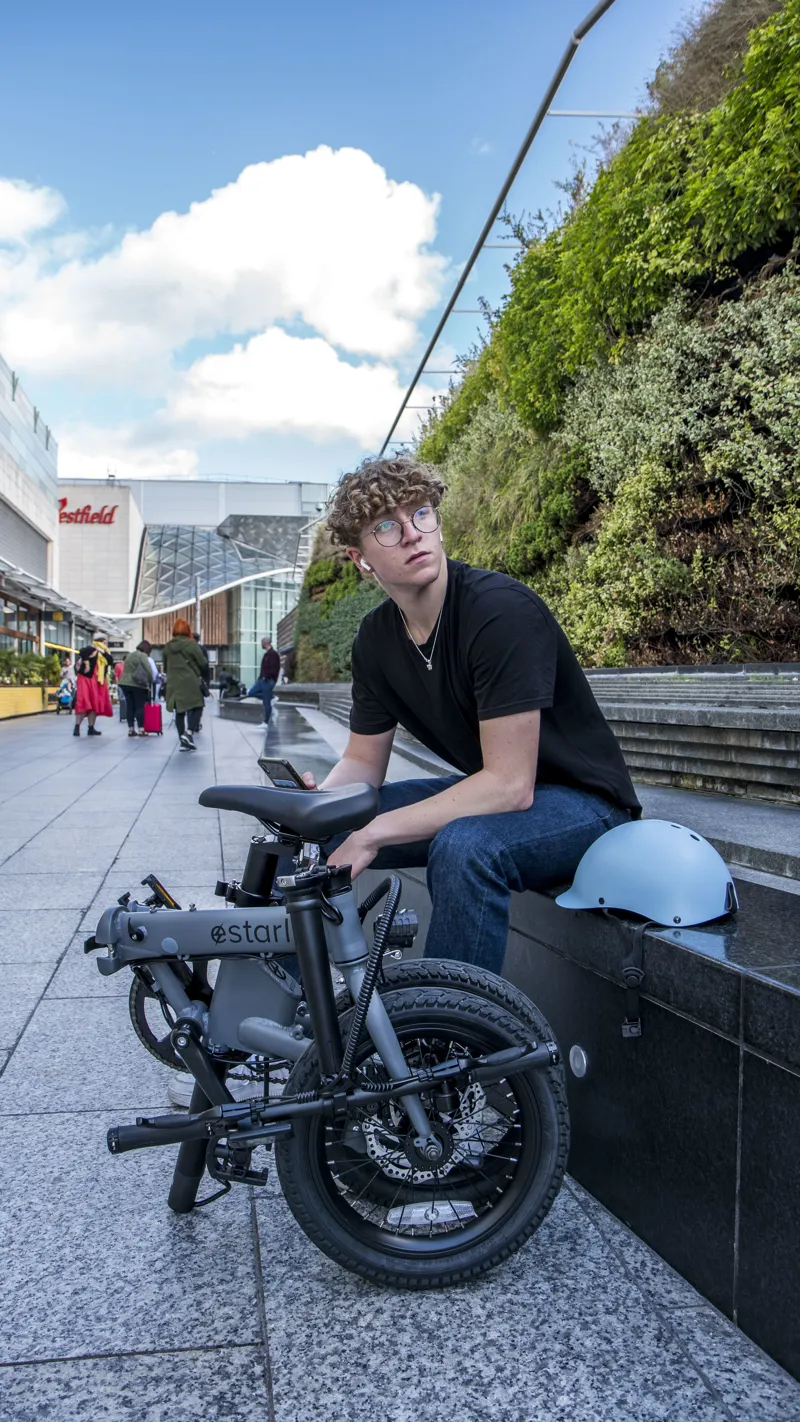 estarli e16 Electric Folding Bike Fire Thunder Grey E-Bike-4